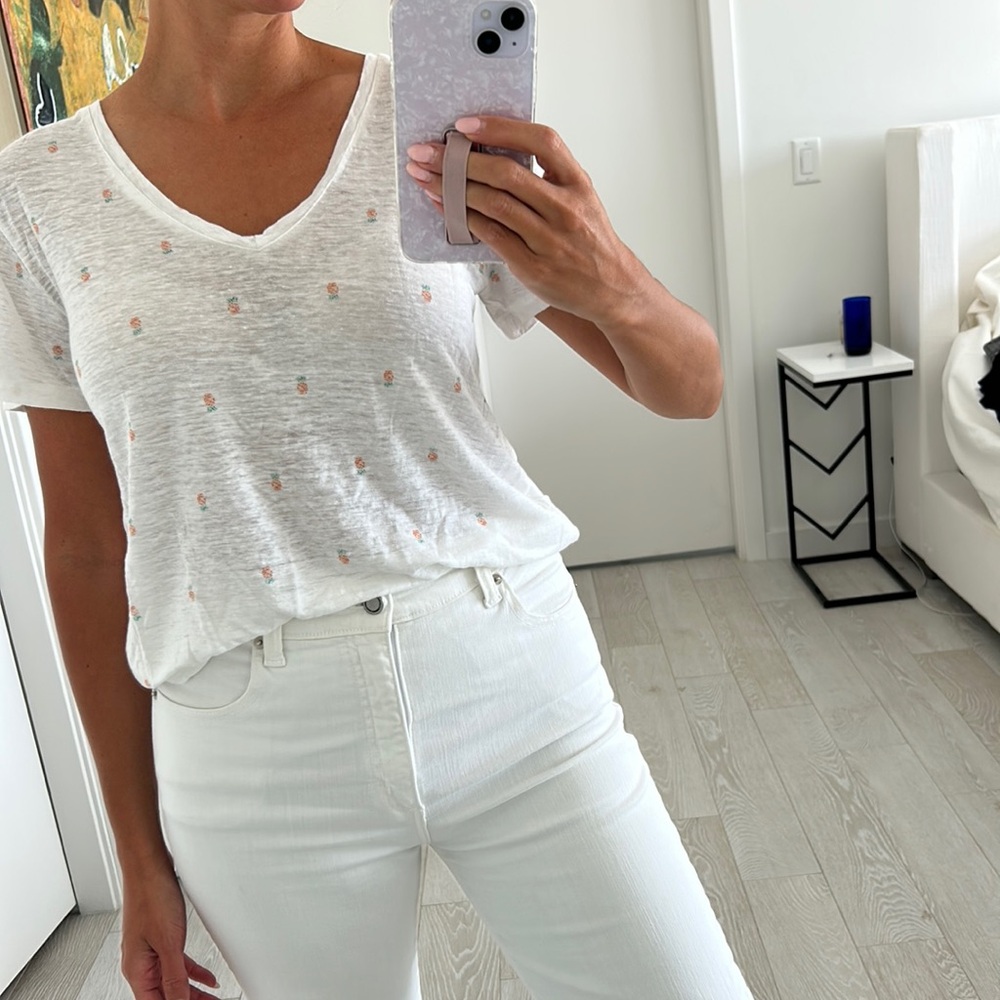 Rails white T-shirt with pineapple detail